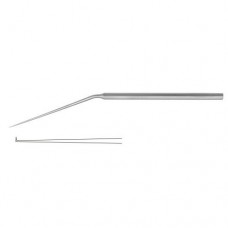Micro Ear Needle Angled 90° Stainless Steel, 15.5 cm - 6" Tip Size 0.6 mm 